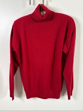 Sutton Cashmere Red Turtleneck Sweater | L
